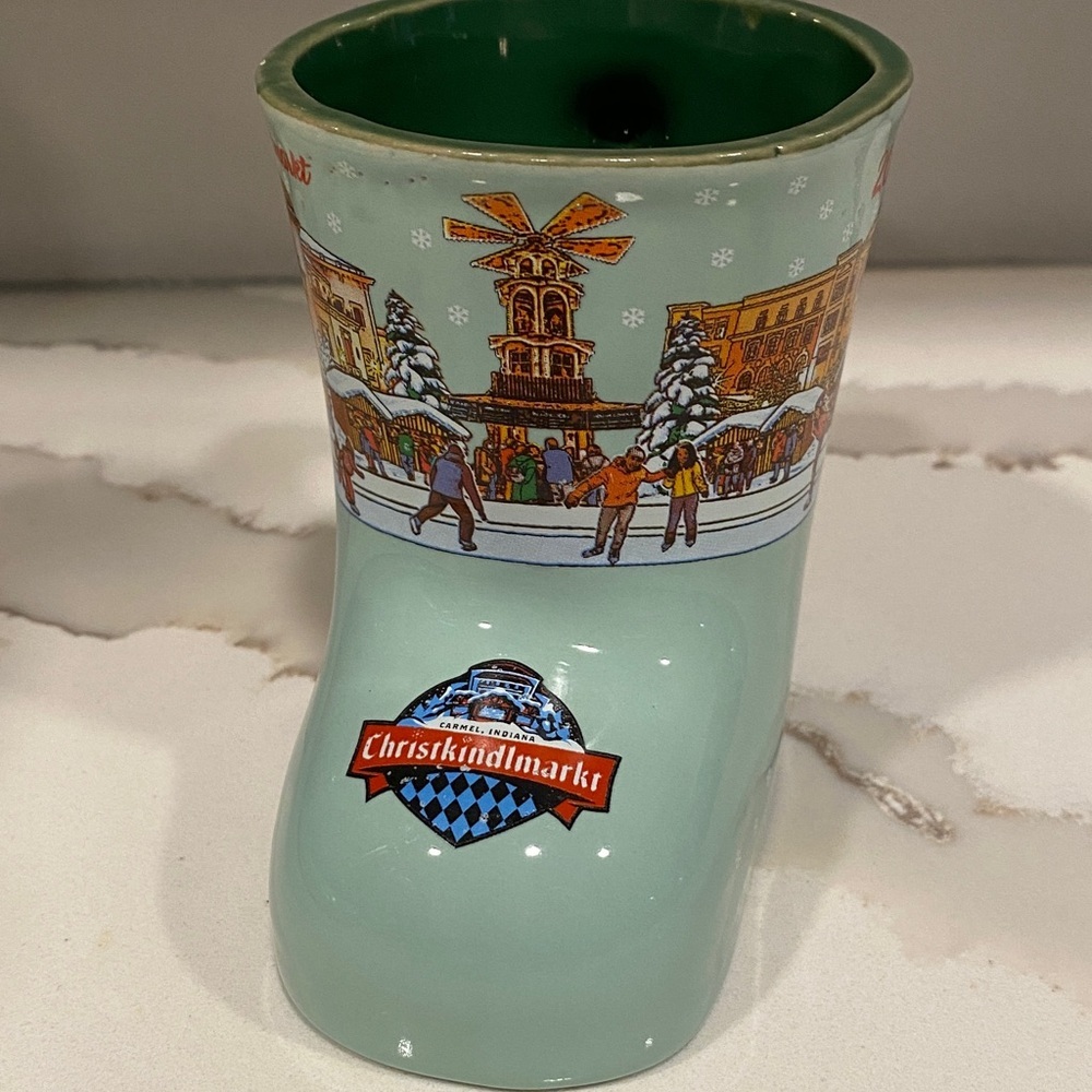 Carmel Christkindlmarkt 2022 Ceramic Boot Mug Indiana Christmas Market Souvenir - Picture 2 of 10